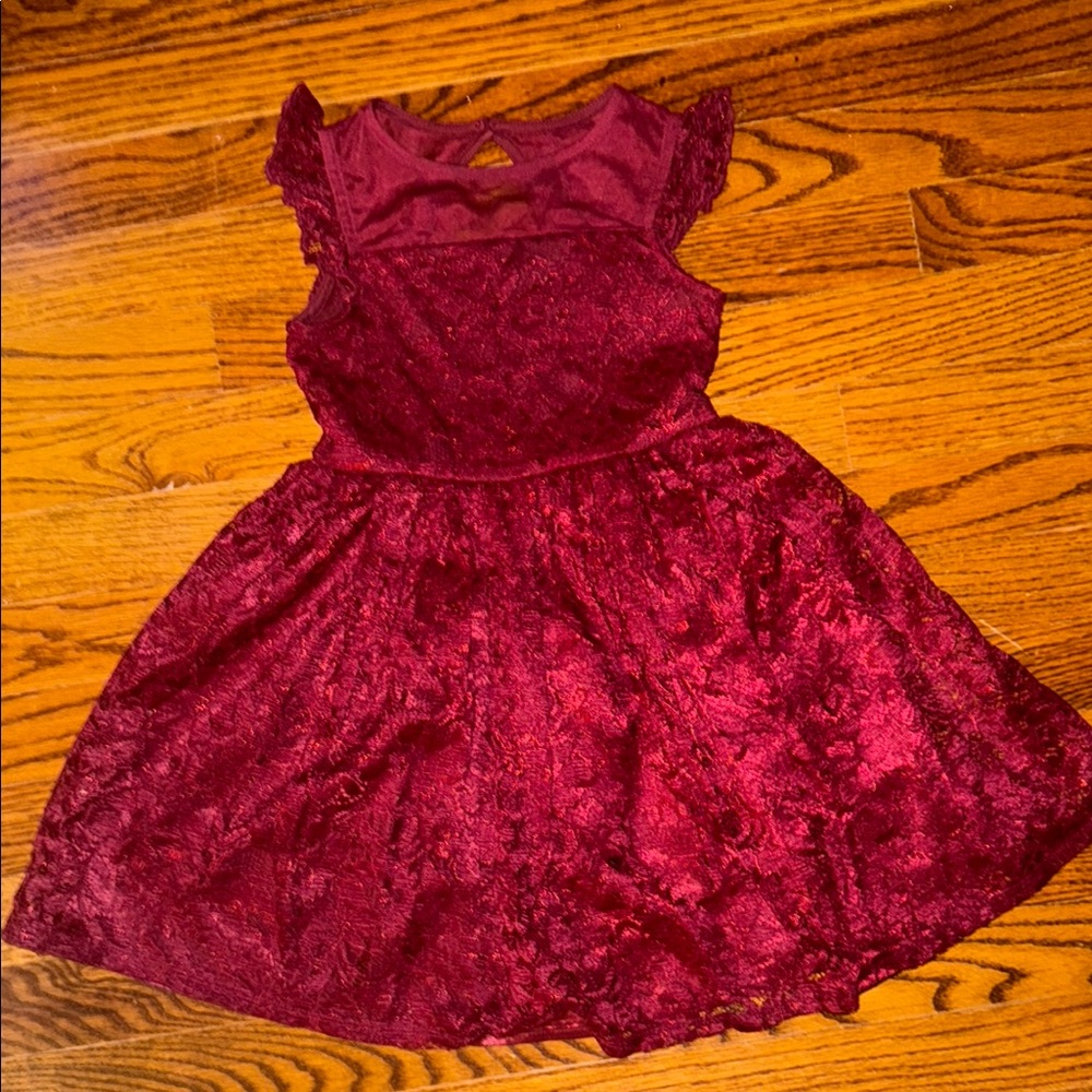 Elegant Burgundy Kids Dress
